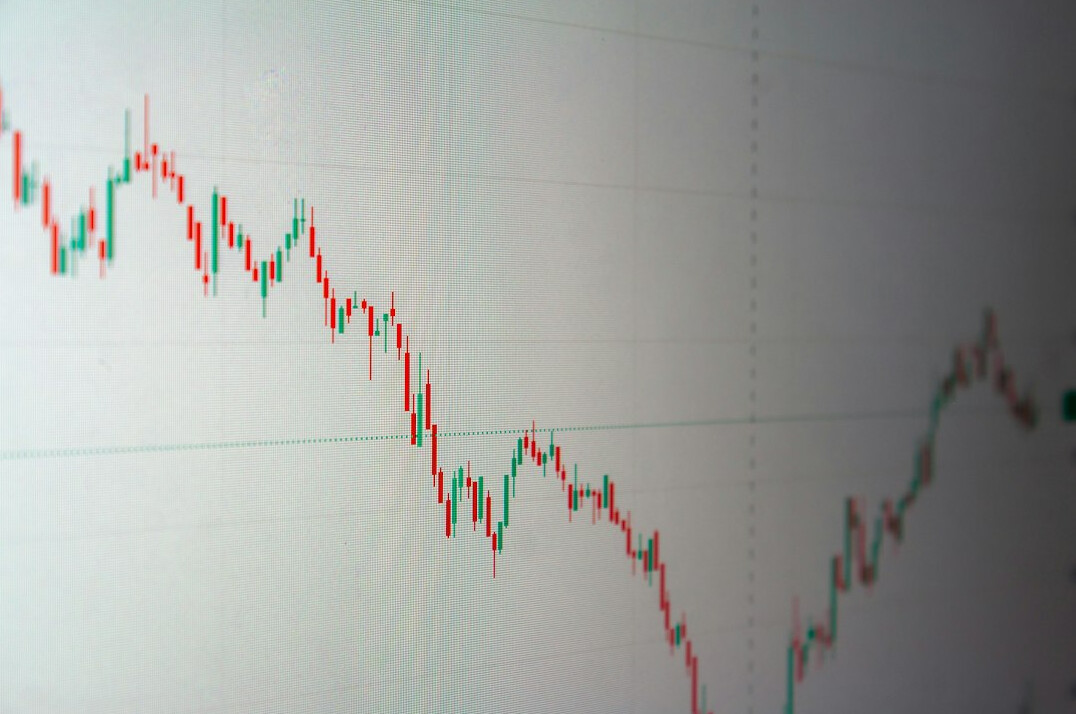 data charts on screen